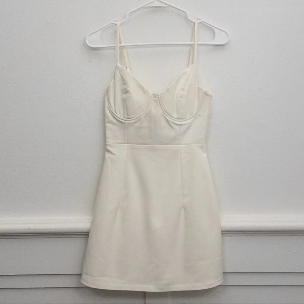 Polly White Bustier Mini Dress – Size 2 | Fit & Flare | NWT - Picture 5 of 5